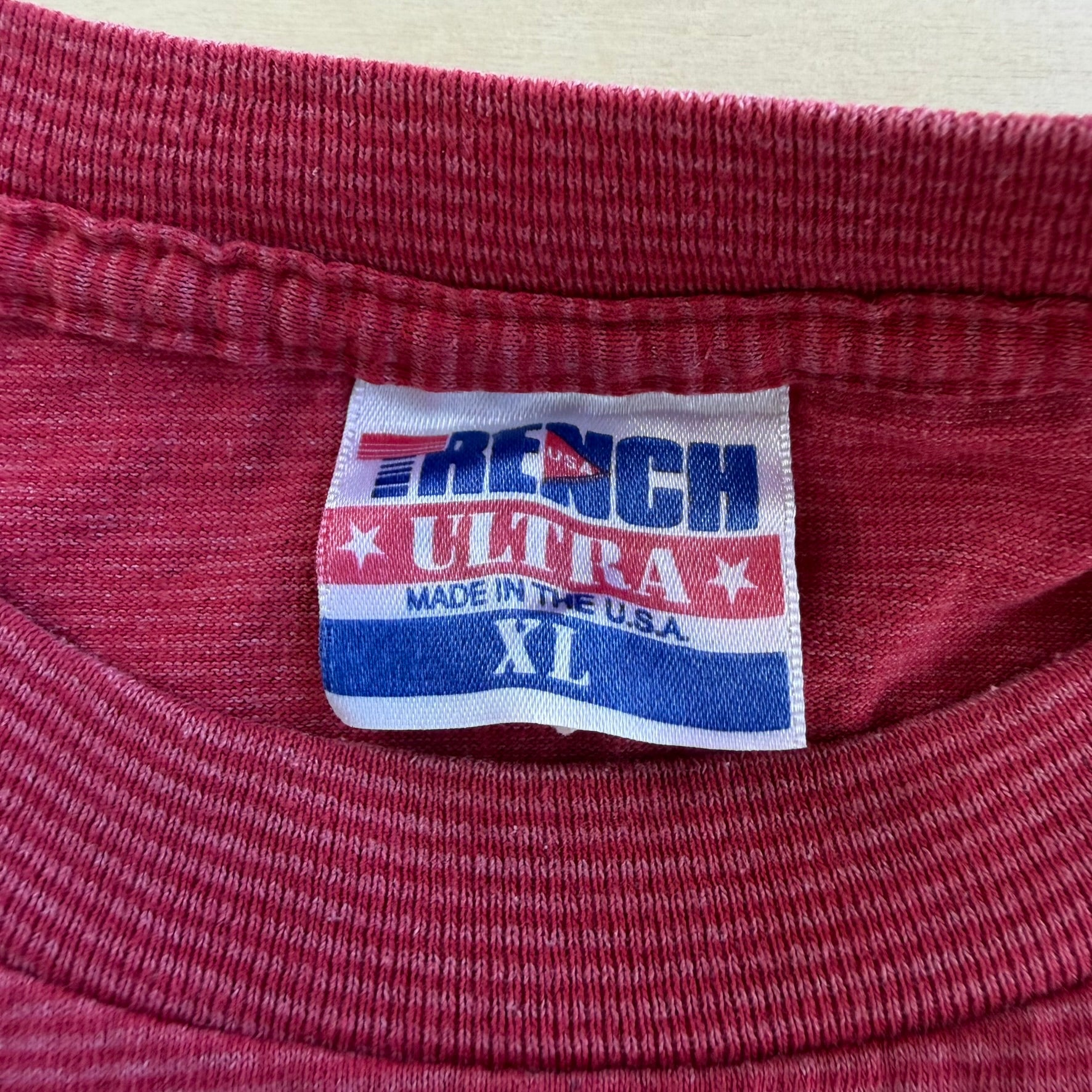 J- Vintage '92 Chicago Blackhawks NHL Graphic Made In USA Single Stitch Tee - XL
