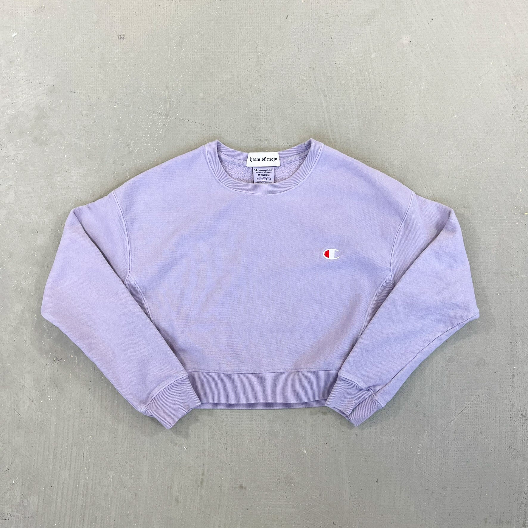 F- HOM Champion Reverse Weave Cropped Reworked Crewneck