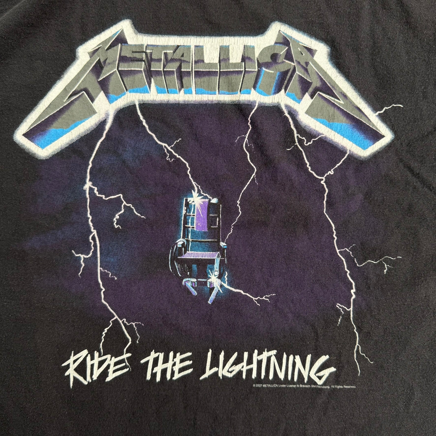 J- Vintage '07 Metallica Ride The Lightning Graphic Reprint Tee - XL
