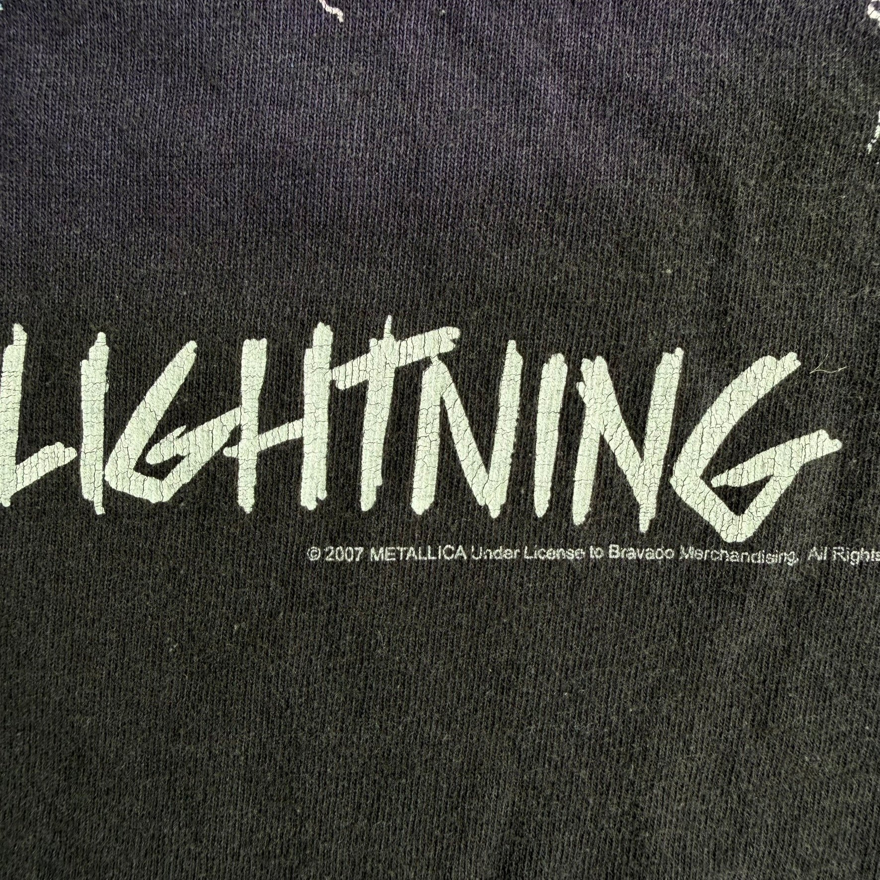 J- Vintage '07 Metallica Ride The Lightning Graphic Reprint Tee - XL