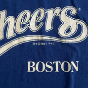 J- Vintage '87 Cheers Boston Logo Graphic Made In USA Single Stitch Tee - M