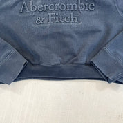 F- HOM Abercrombie & Fitch Puff Text Cropped Reworked Hoodie