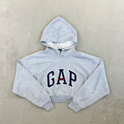 F- HOM Gap Athletic Puff Text Cropped Reworked Hoodie