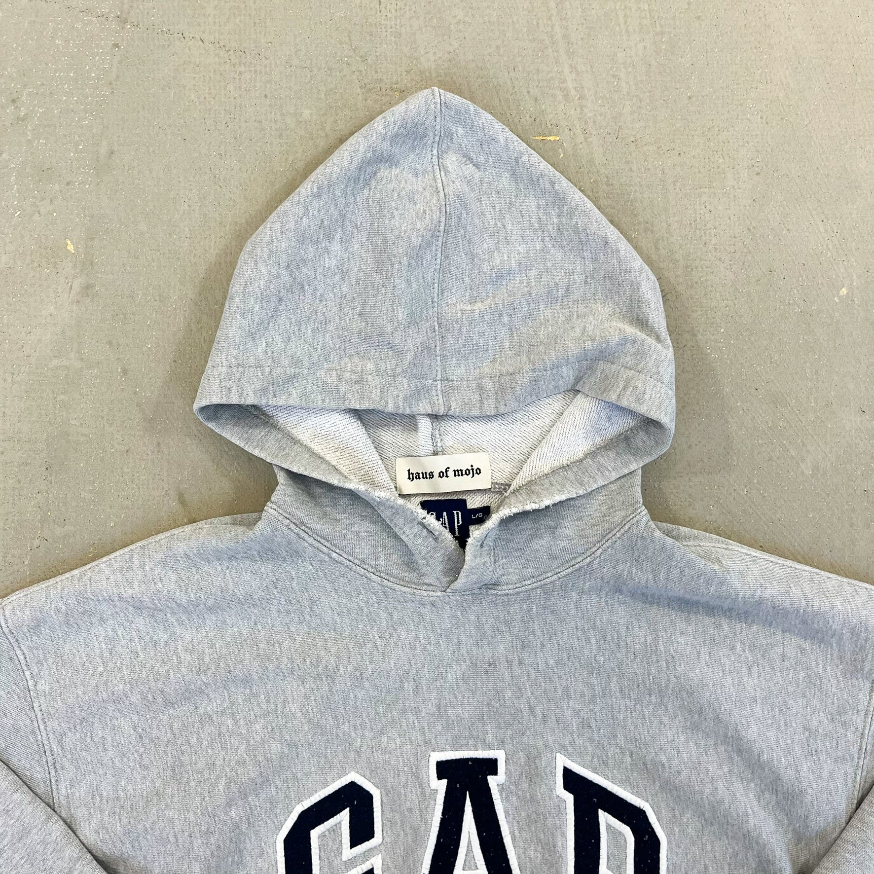 F- HOM Gap Athletic Puff Text Cropped Reworked Hoodie