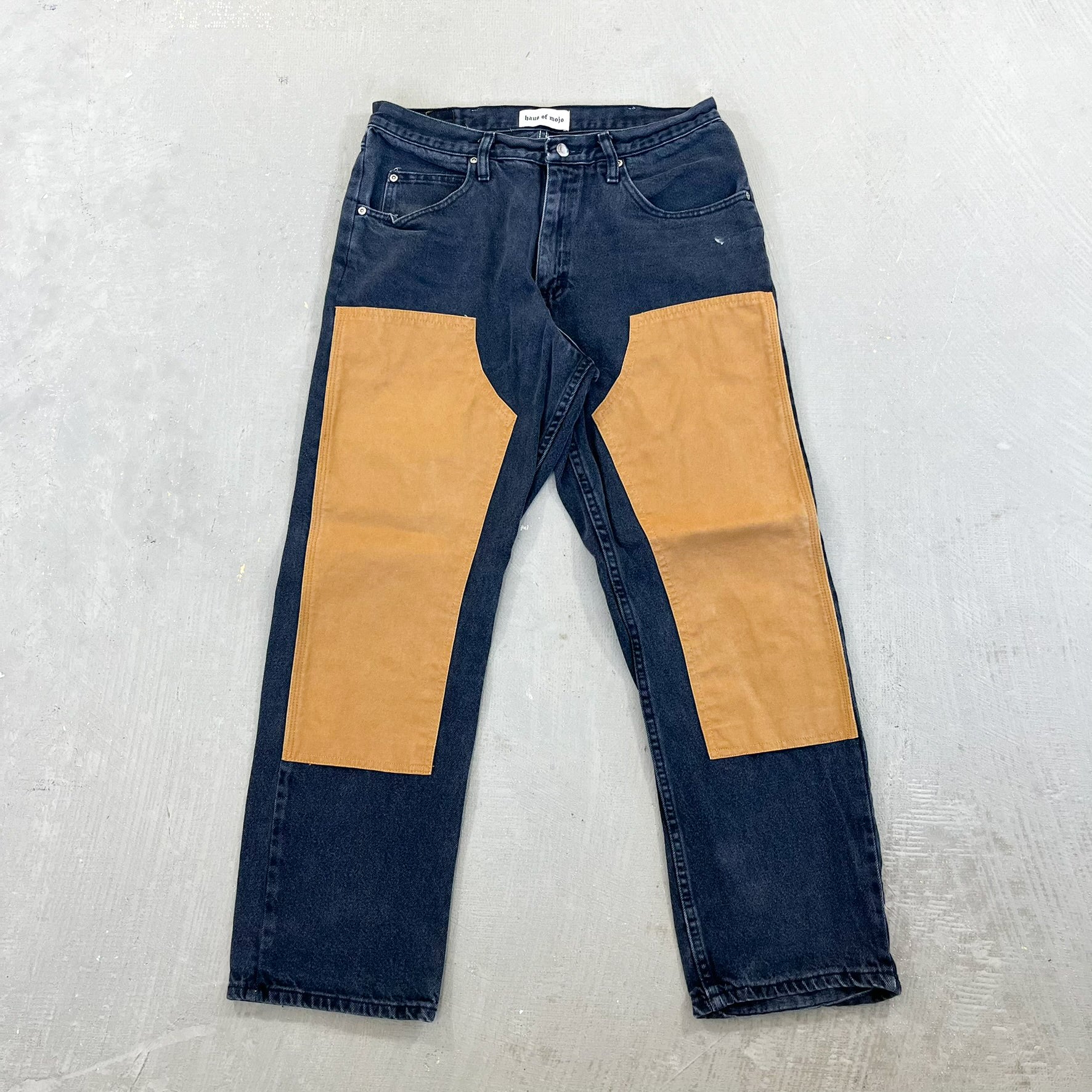 F- HOM Double Knees Wrangler Reworked Custom Jeans