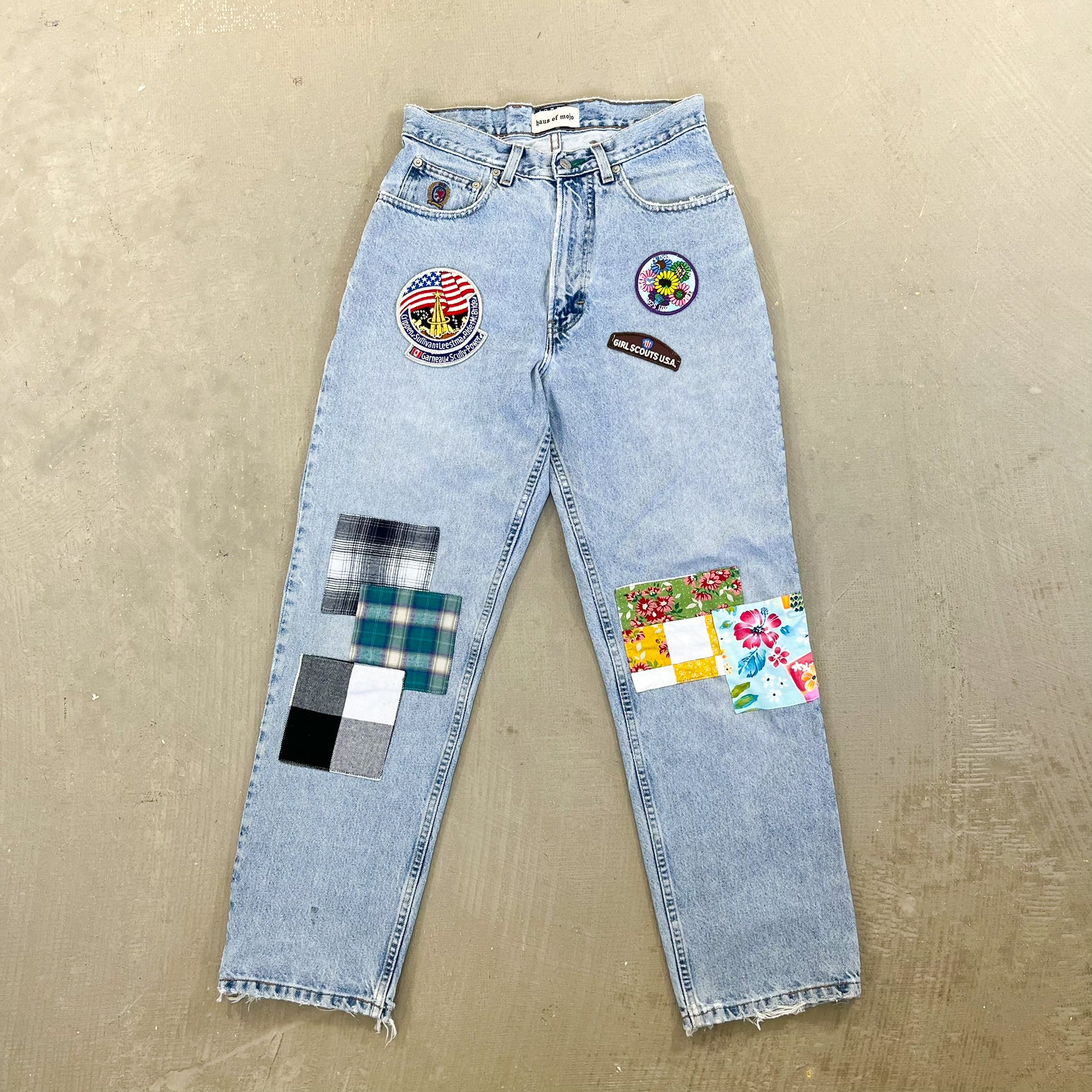 F- HOM Tommy Hilfiger Patches Reworked Custom Jeans