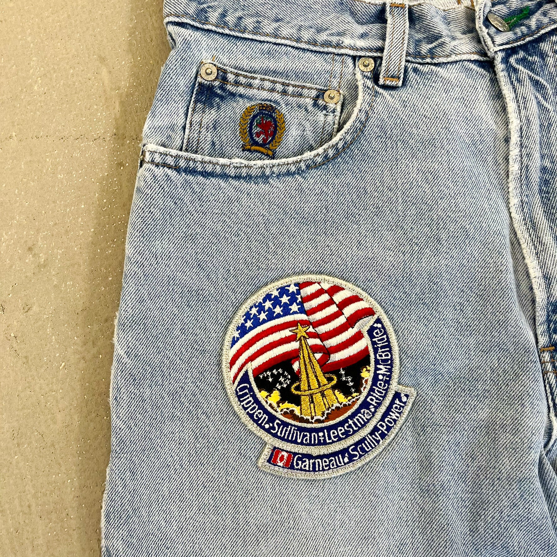 F- HOM Tommy Hilfiger Patches Reworked Custom Jeans