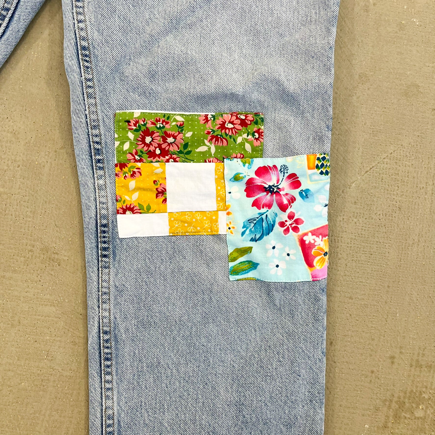 F- HOM Tommy Hilfiger Patches Reworked Custom Jeans