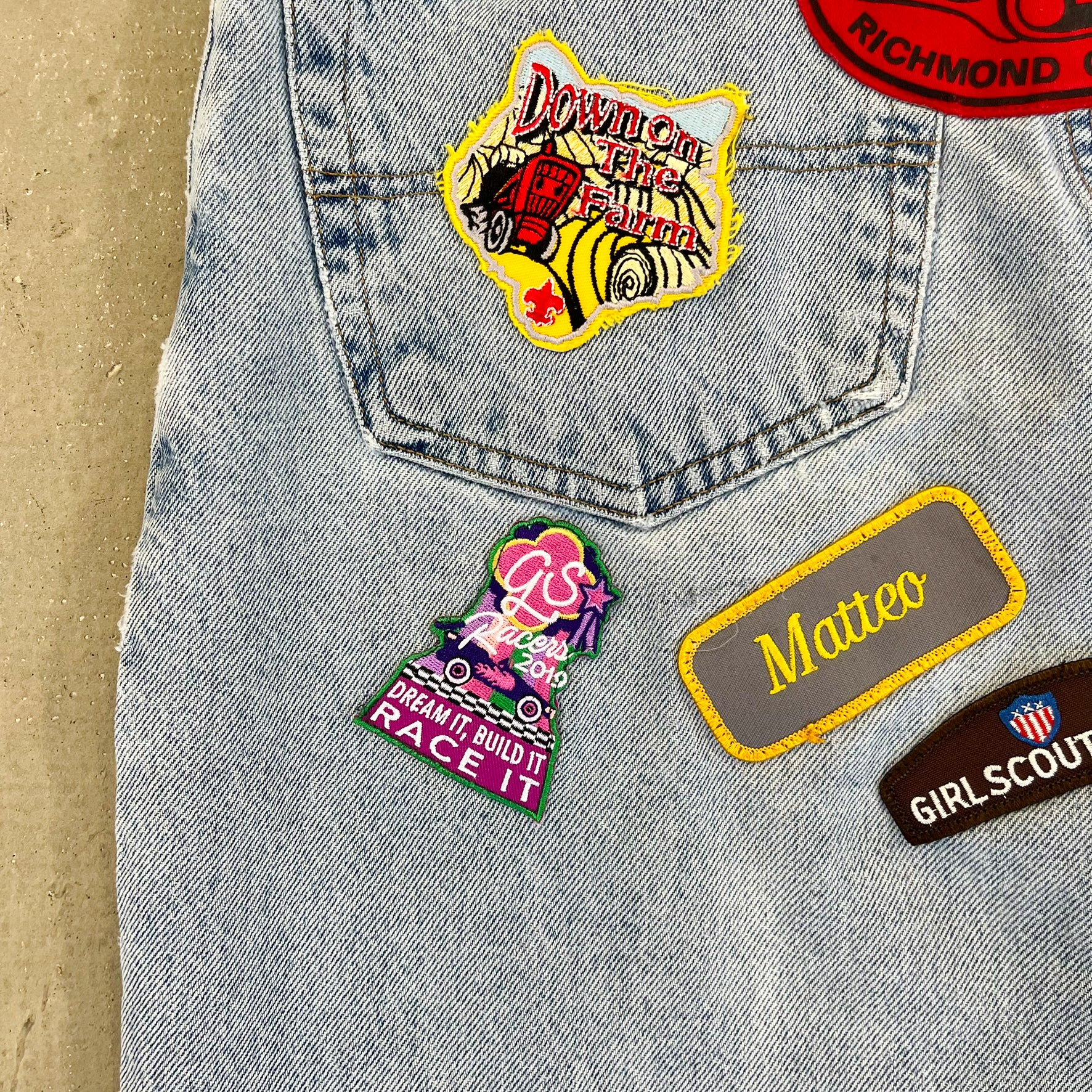 F- HOM Tommy Hilfiger Patches Reworked Custom Jeans