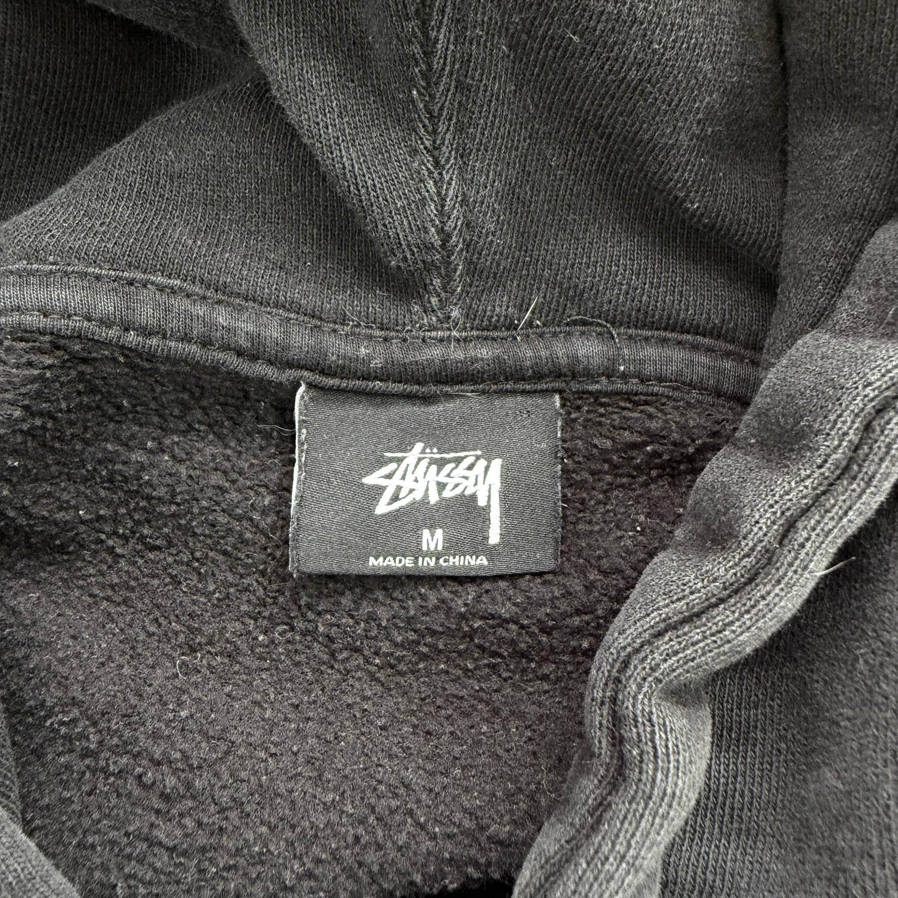 J- Vintage Stussy Cursive Text Logo Hoodie - M