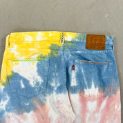 F- HOM Levi's 501 '93 Tie Dye Reworked Custom Jeans