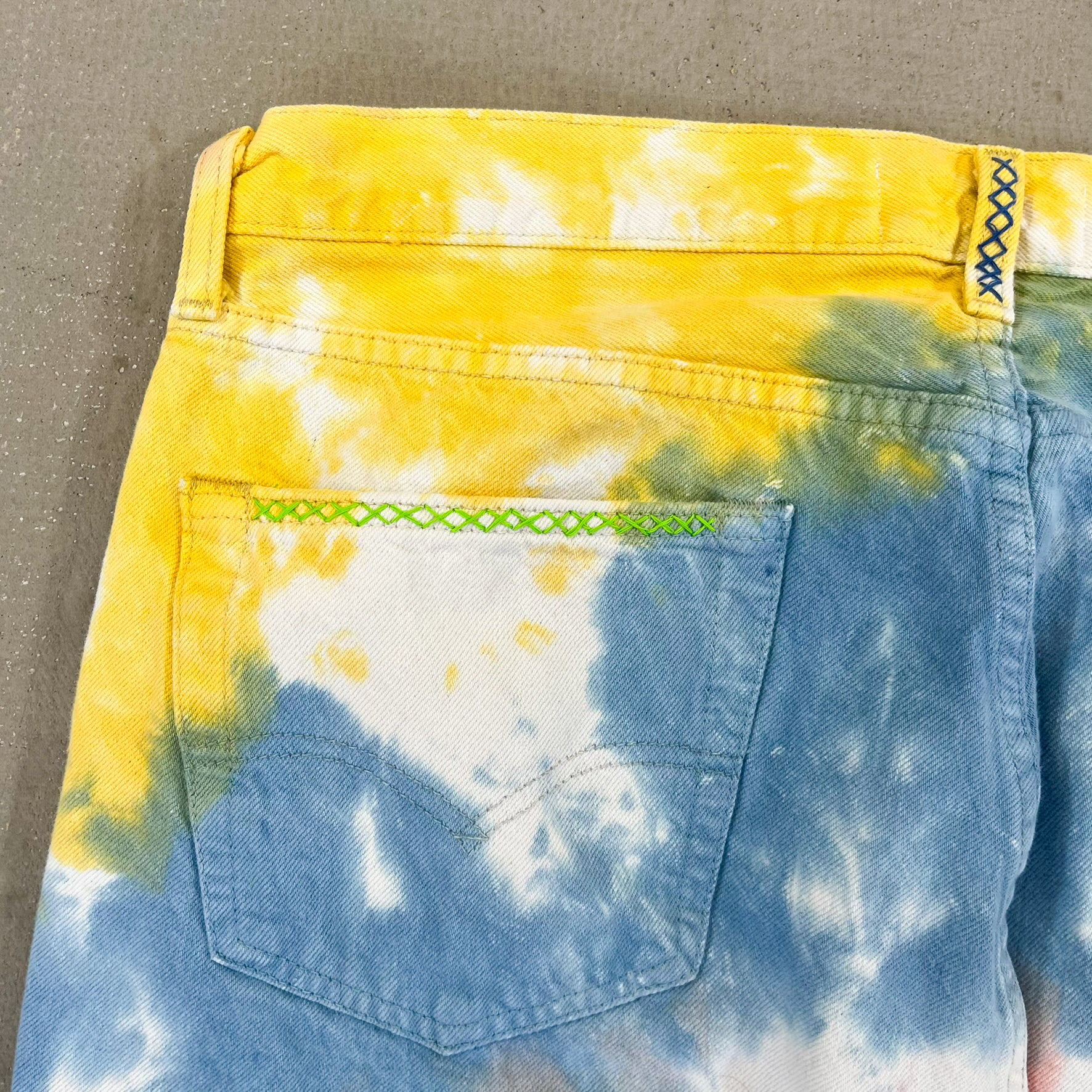 F- HOM Levi's 501 '93 Tie Dye Reworked Custom Jeans