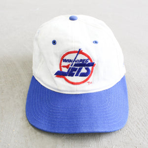 D- Vintage Winnipeg Jets NHL Starter Embroidered Logo Strapback Hat