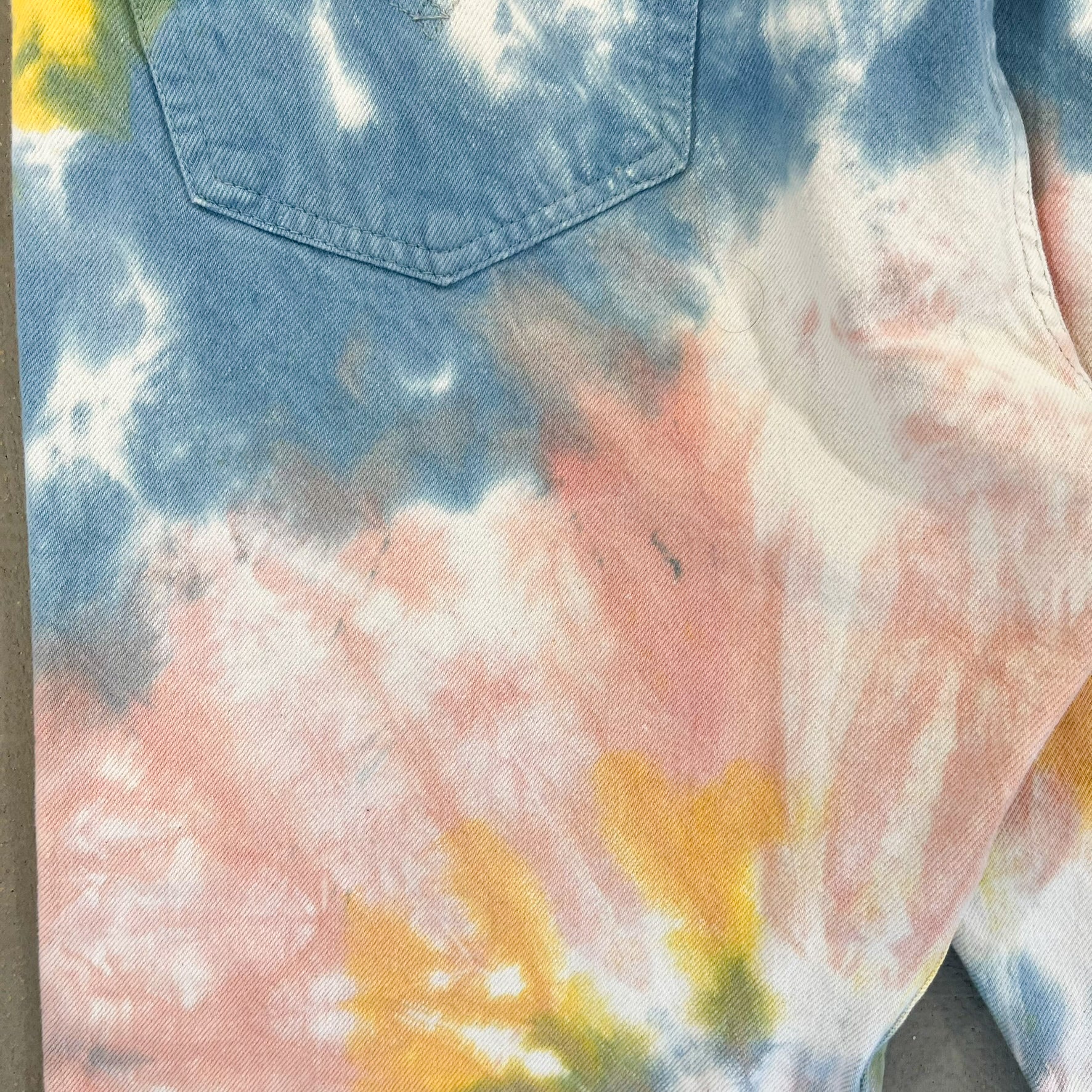 F- HOM Levi's 501 '93 Tie Dye Reworked Custom Jeans