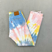 F- HOM Levi's 501 '93 Tie Dye Reworked Custom Jeans
