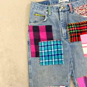 F- HOM Wrangler Flower Left Pocket Reworked Custom Jeans