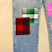F- HOM Wrangler Flower Left Pocket Reworked Custom Jeans