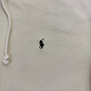 J- Vintage Polo Ralph Lauren Embroidered Logo Yellow Zip Up Hoodie - L