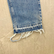 F- HOM Wrangler Flower Left Pocket Reworked Custom Jeans