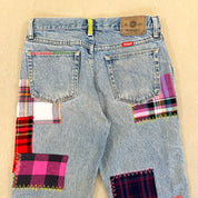 F- HOM Wrangler Flower Left Pocket Reworked Custom Jeans