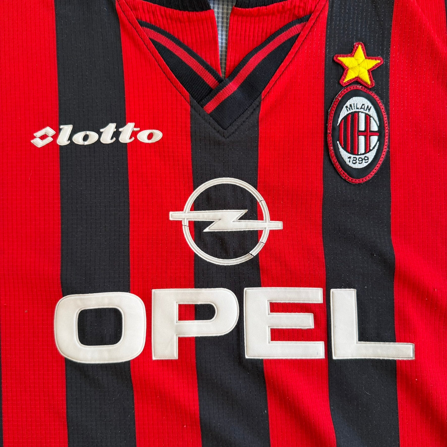 J- Vintage '97 AC Milan Football Club Made In Italy Soccer Jersey - XL