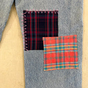 F- HOM Wrangler Flower Left Pocket Reworked Custom Jeans