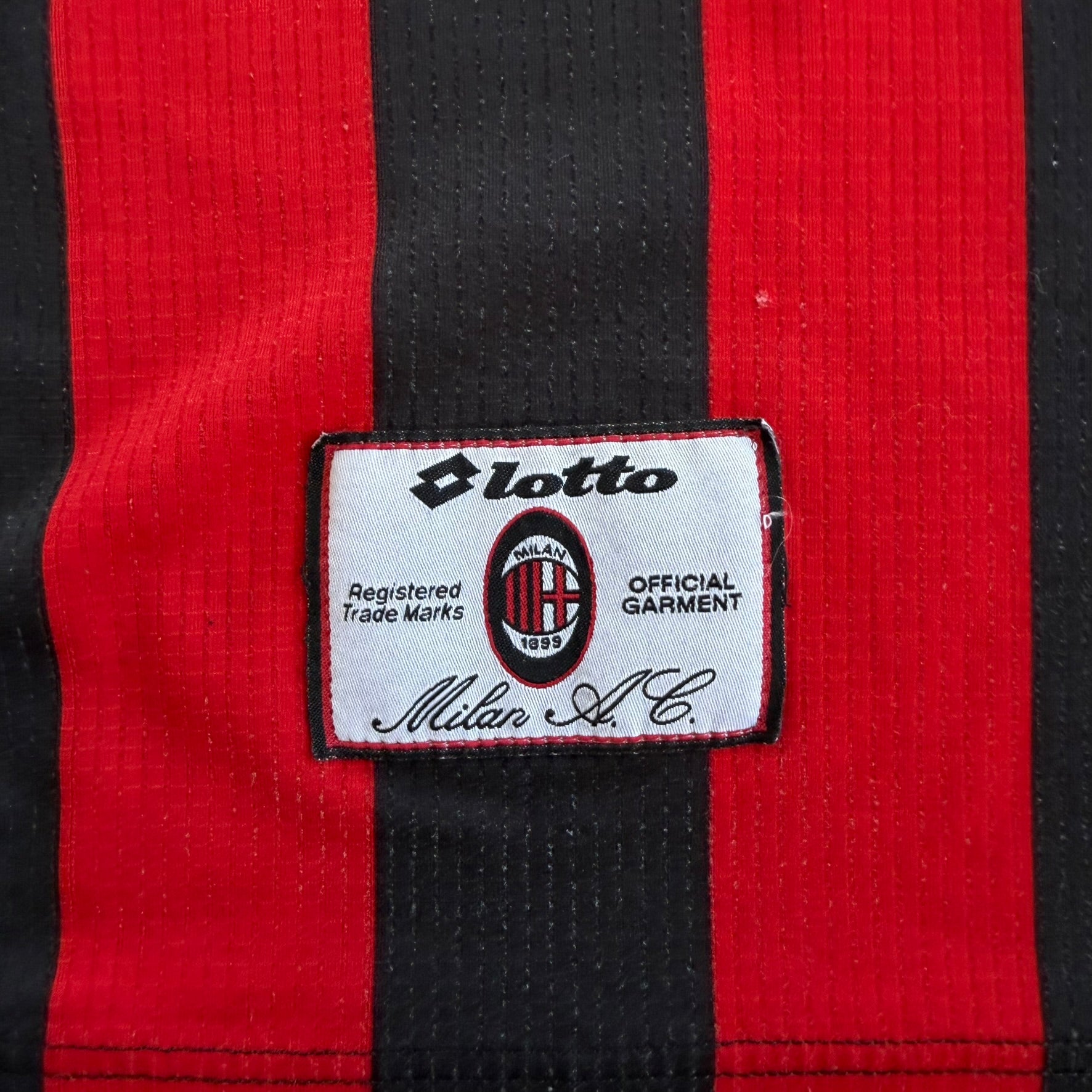 J- Vintage '97 AC Milan Football Club Made In Italy Soccer Jersey - XL