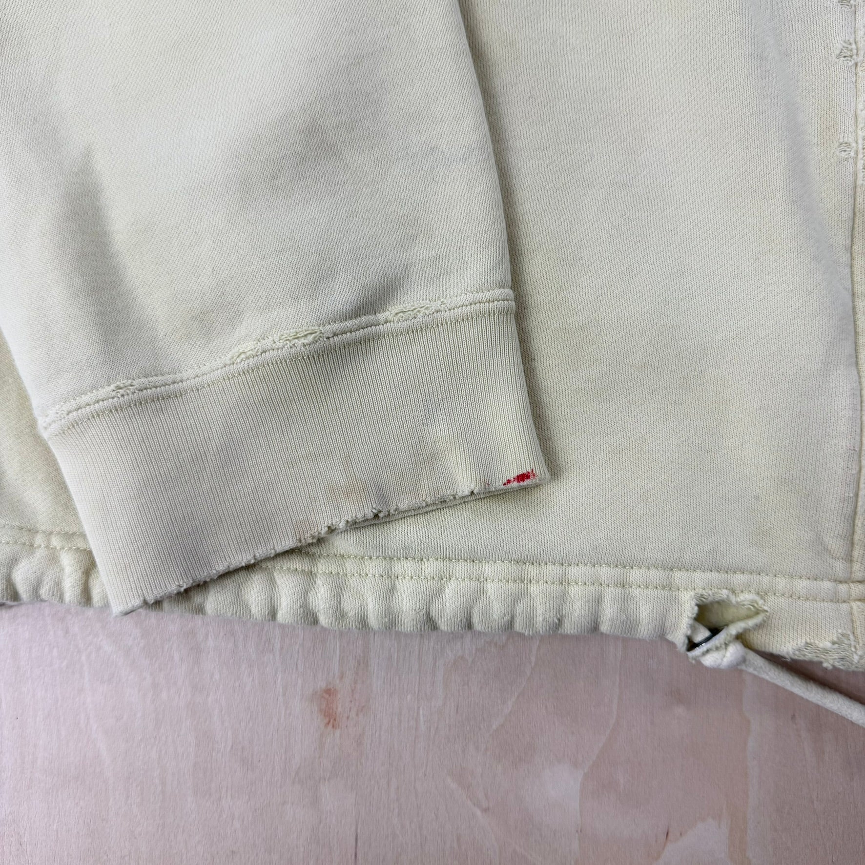 J- Vintage Polo Ralph Lauren Embroidered Logo Yellow Zip Up Hoodie - L
