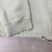 J- Vintage Polo Ralph Lauren Embroidered Logo Yellow Zip Up Hoodie - L
