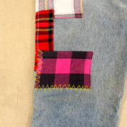 F- HOM Wrangler Flower Left Pocket Reworked Custom Jeans