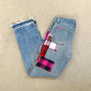 F- HOM Wrangler Flower Left Pocket Reworked Custom Jeans