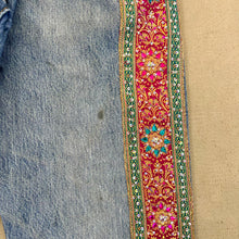 Load image into Gallery viewer, F- HOM Levi&#39;s 501 Hand Beaded Reworked Custom Jeans
