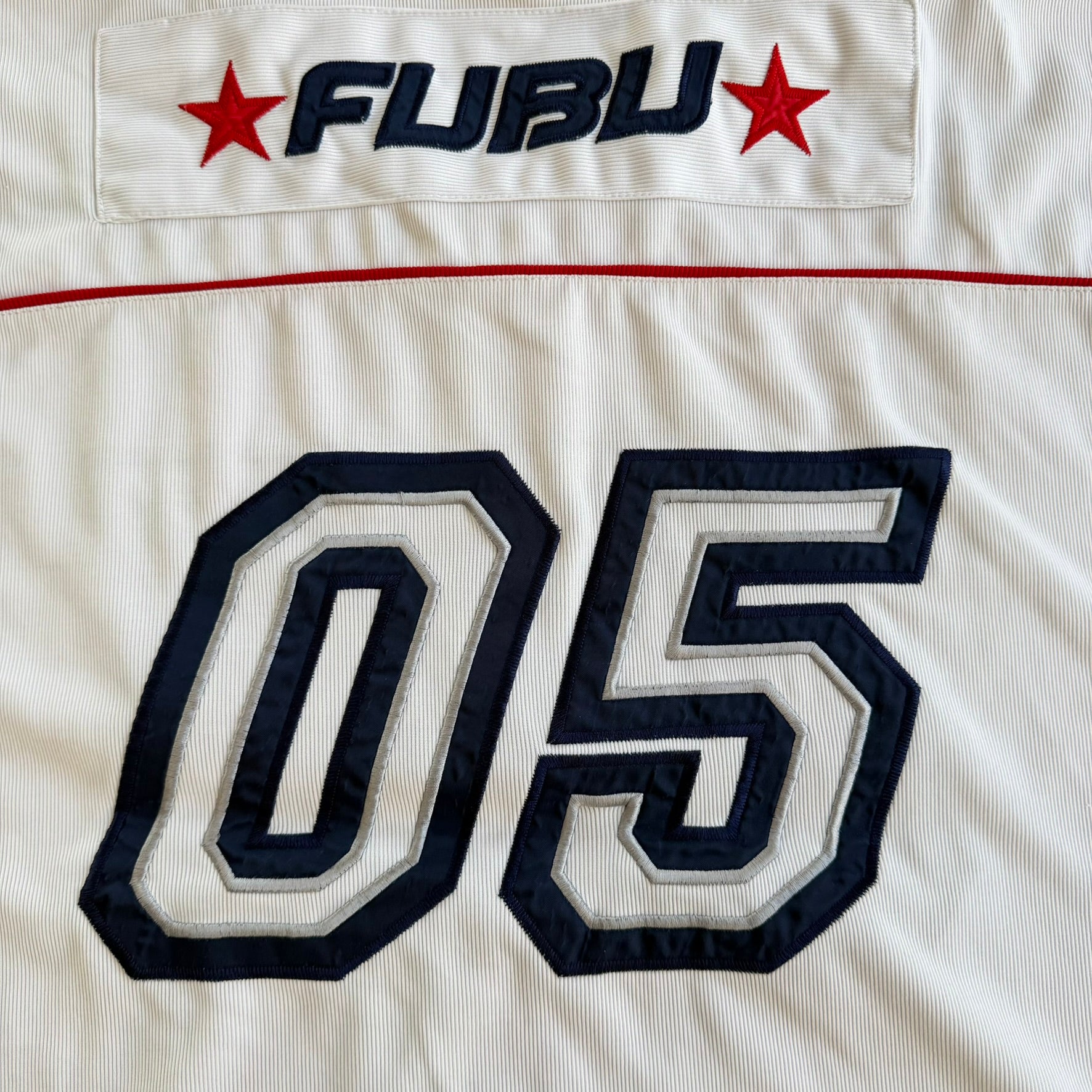 J- Vintage 90s Fubu Champions 05 Embroidered Text Football Jersey - 2XL