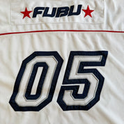 J- Vintage 90s Fubu Champions 05 Embroidered Text Football Jersey - 2XL