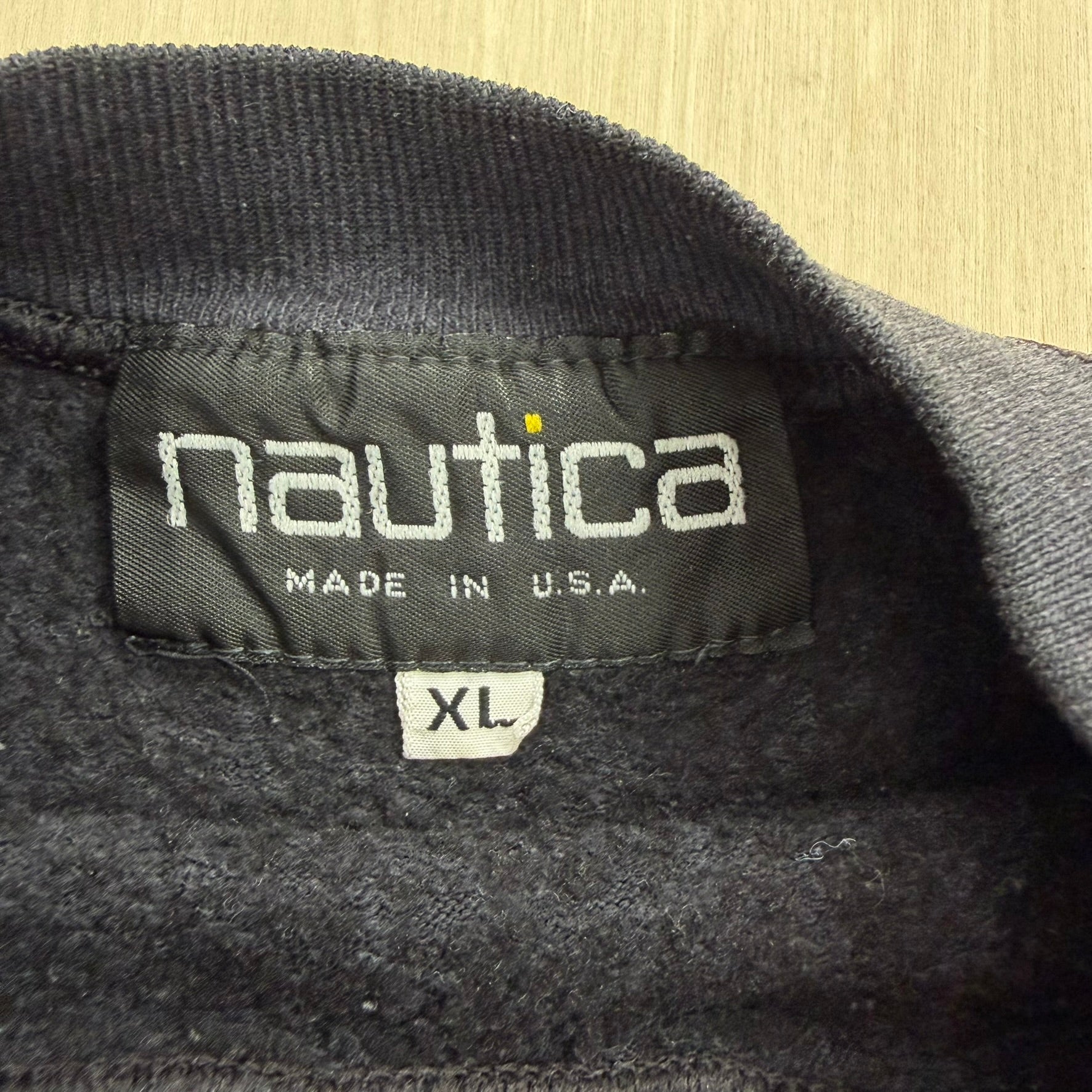 J- Vintage Nautica Embroidered Logo Made In USA Crewneck - XL