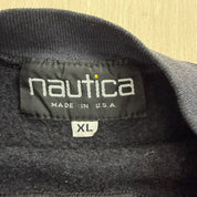 J- Vintage Nautica Embroidered Logo Made In USA Crewneck - XL