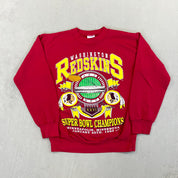 F- Vintage '92 Washington Commanders Champions NFL Super Bowl 26 Champ Crewneck