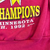 F- Vintage '92 Washington Commanders Champions NFL Super Bowl 26 Champ Crewneck