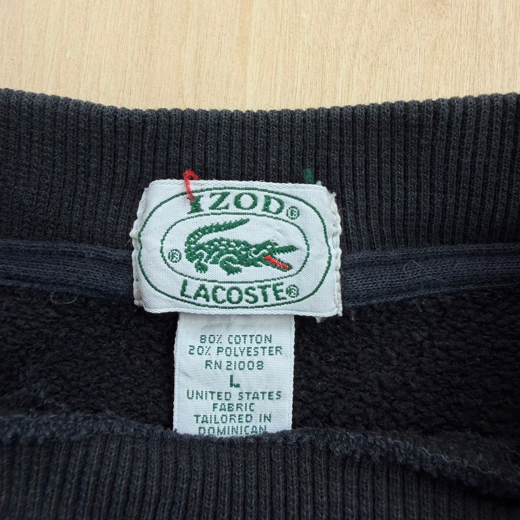 J- Vintage Lacoste Izod Embroidered Logo Crewneck - L