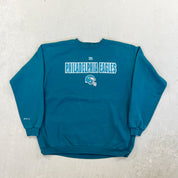 F- Vintage Philadelphia Eagles NFL Logo & Text Crewneck