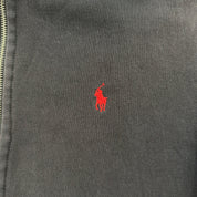 J- Vintage Polo Ralph Lauren Embroidered Logo Zip Up Hoodie - L