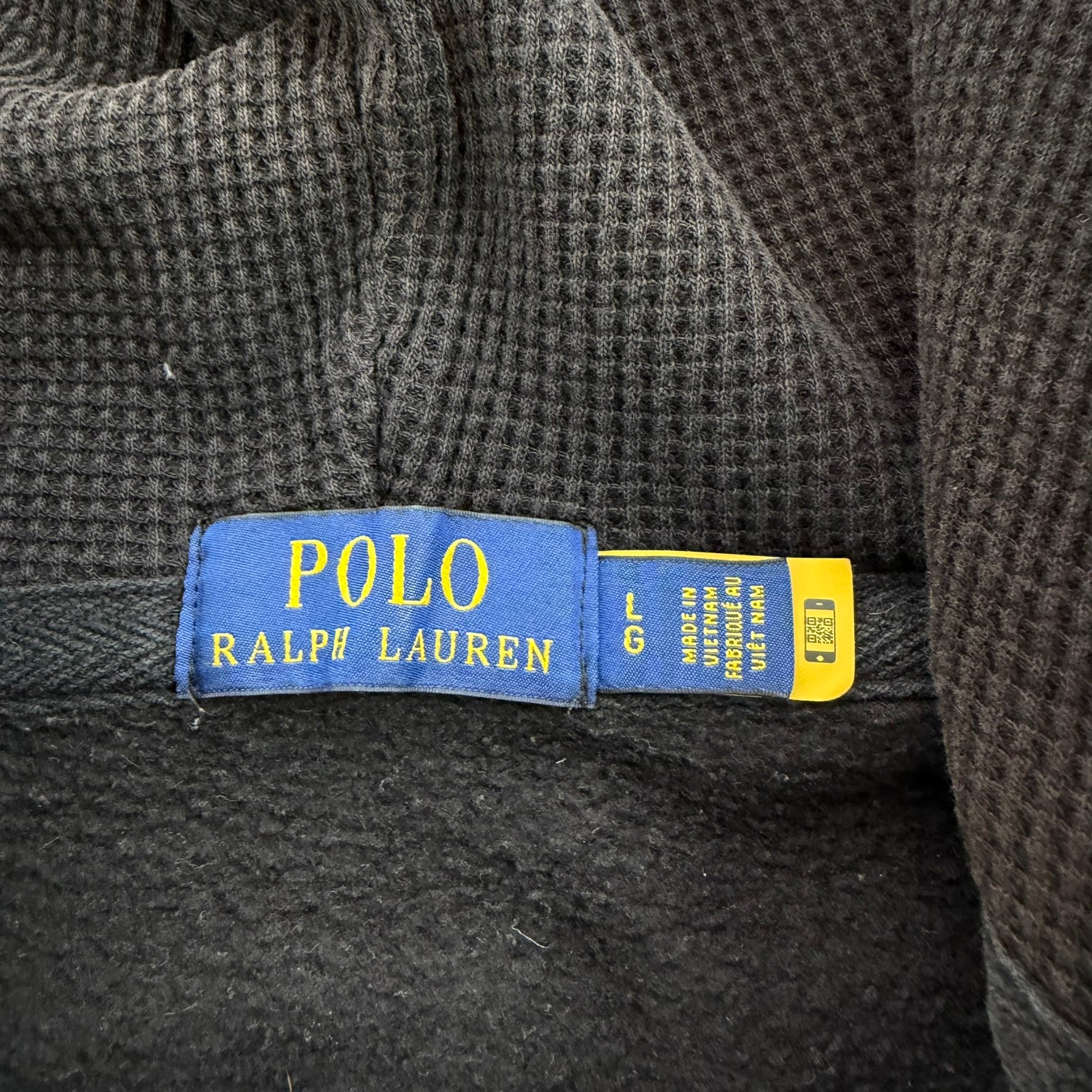 J- Vintage Polo Ralph Lauren Embroidered Logo Zip Up Hoodie - L