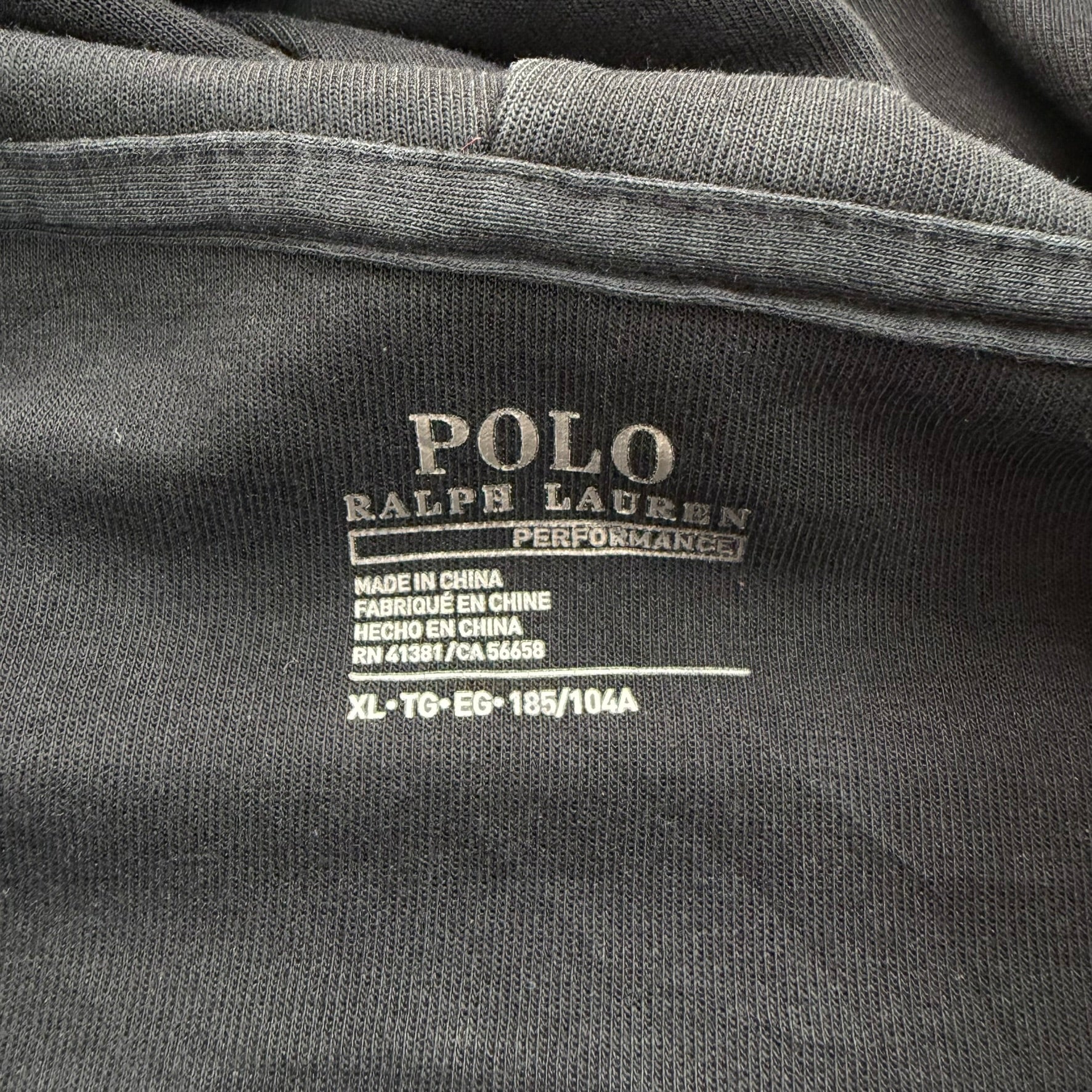 J- Polo Ralph Lauren Performance Embroidered Logo Zip Up Hoodie - XL