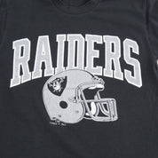 F- Vintage Oakland Raiders NFL Logo 7 text & Logo Single Stitch Tee
