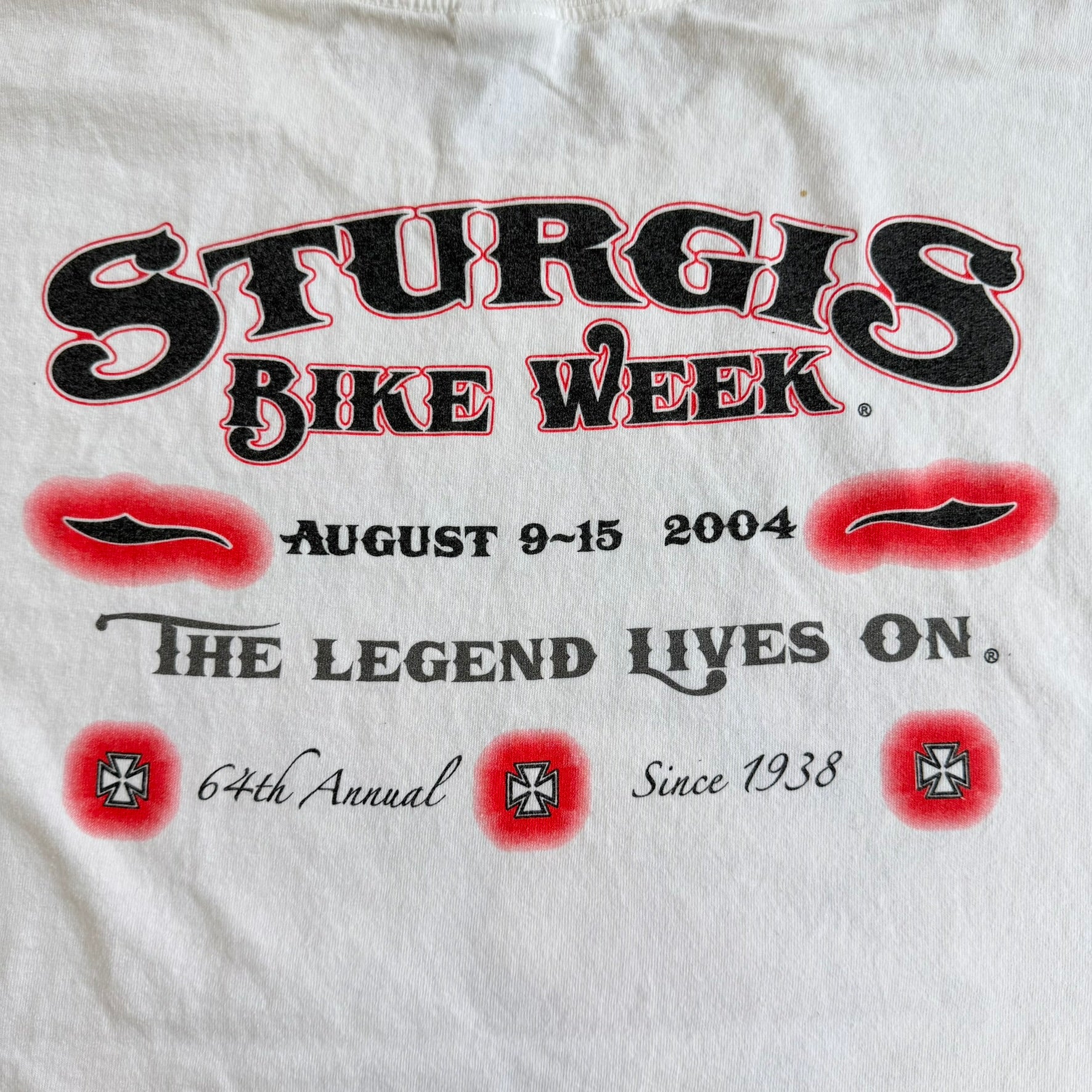 J- Vintage '04 Sturgis Black Hills Rally 64th Annual Bike Week Graphic Tee - XL