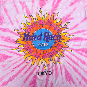 F- Vintage Hard Rock Cafe Tokyo Pink Tie Dye Single Stitch Tee
