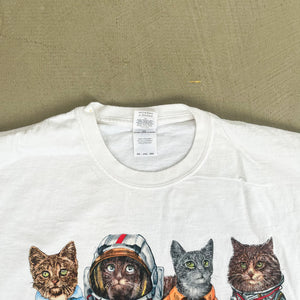 F- Vintage Kennedy Space Center Astronaut Cats Graphic Tee