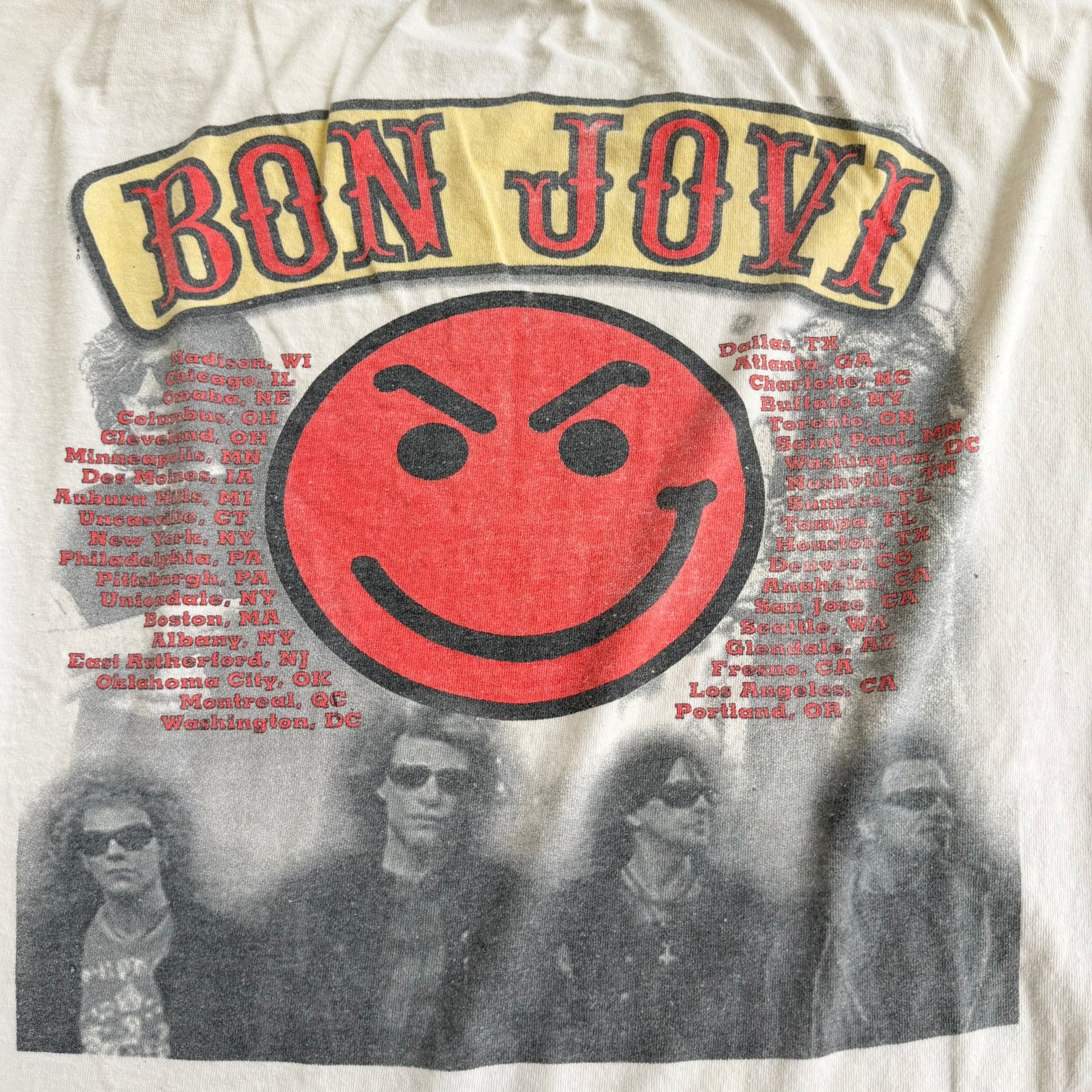 J- Vintage '05 Bon Jovi Have A Nice Day Tour Picture Long Sleeve Tee - L