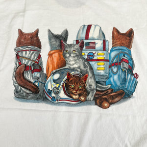 F- Vintage Kennedy Space Center Astronaut Cats Graphic Tee
