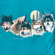 Load image into Gallery viewer, F- Vintage &#39;92 Montreal Wolves &amp; Moon Graphic Tee
